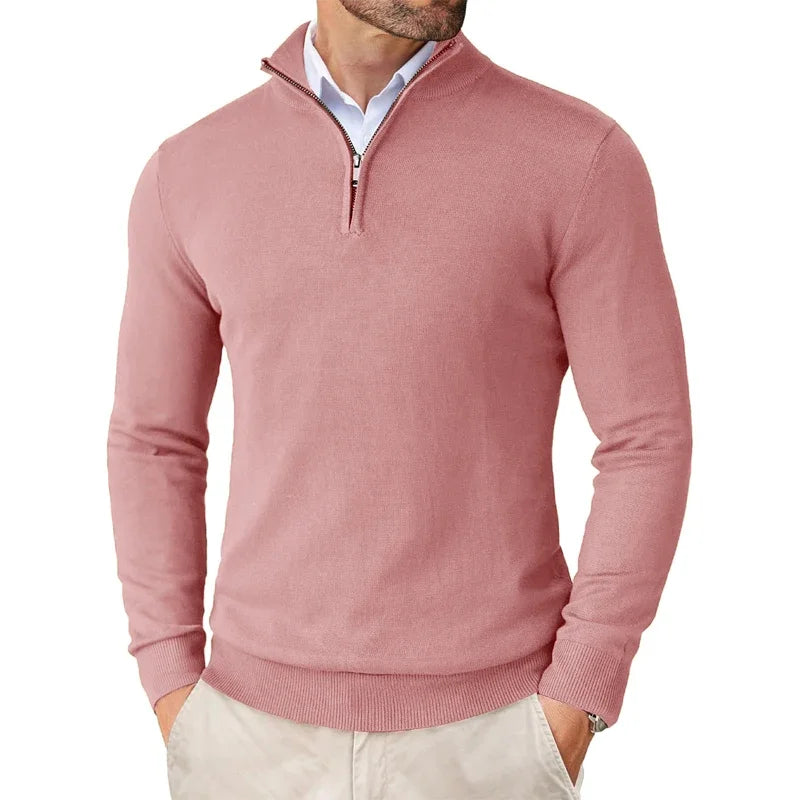 Heren Trui Halfzip Zacht Comfortabel Opstaande Kraag