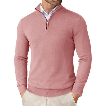 Heren Trui Halfzip Zacht Comfortabel Opstaande Kraag