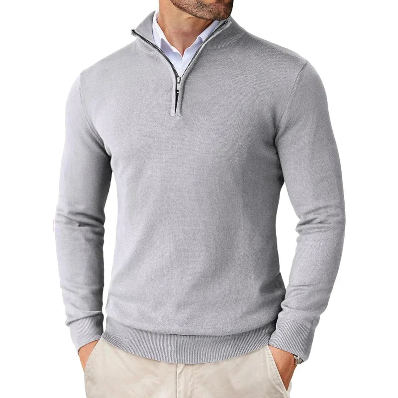 Heren Trui Halfzip Zacht Comfortabel Opstaande Kraag