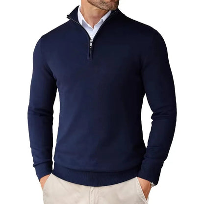 Heren Trui Halfzip Zacht Comfortabel Opstaande Kraag