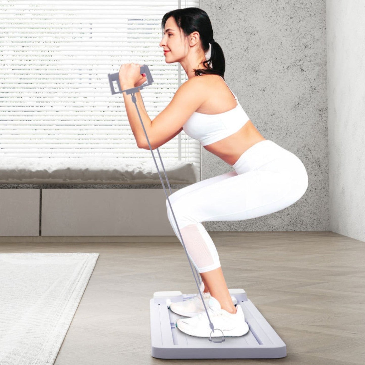 Pilates Reformer Set - Thuisfitness Apparaat met Weerstandsbanden voor Krachttraining