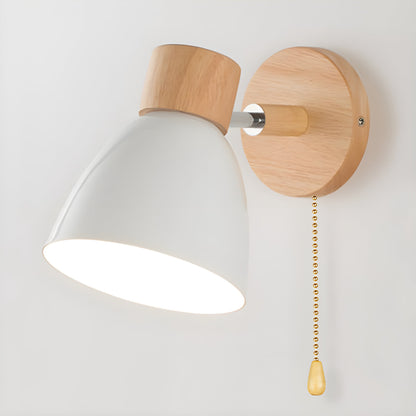 Houten Wandlamp Slaapkamer met Schakelaar Noords Design - Velinix