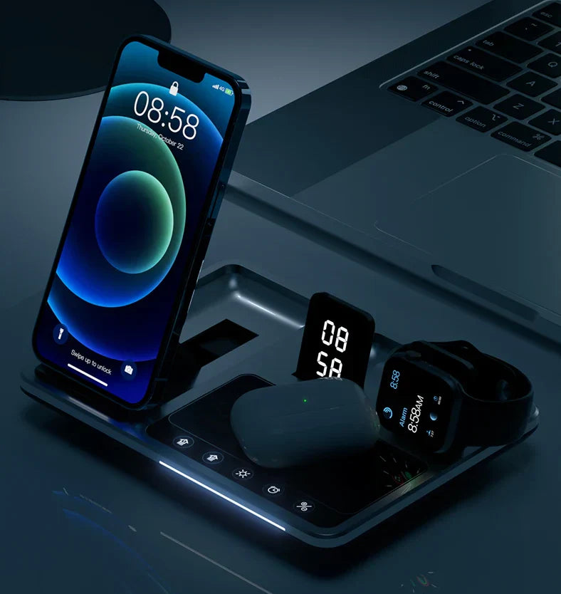 Draadloos Oplaadstation 4-in-1 voor iPhone, Apple Watch en AirPods Snell
