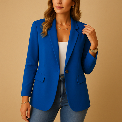 Dames Blazer Stretch Getailleerd Kantoorlook