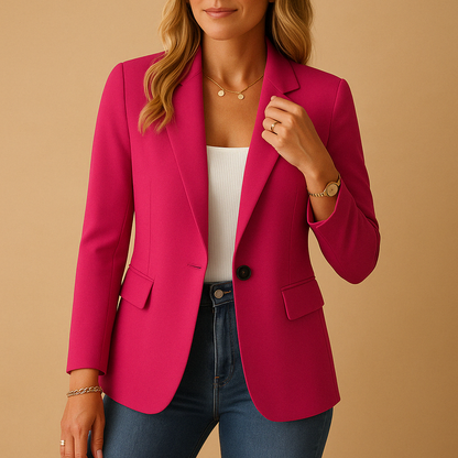 Dames Blazer Stretch Getailleerd Kantoorlook