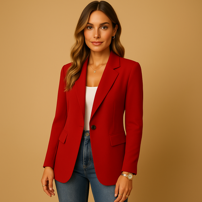 Dames Blazer Stretch Getailleerd Kantoorlook