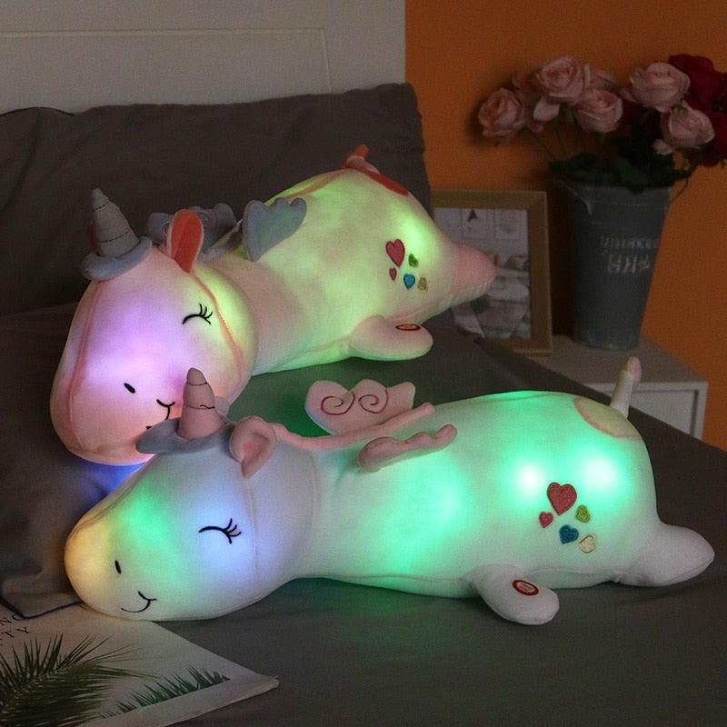 Eenhoorn Knuffel met Regenboog LED Verlichting voor Kinderen