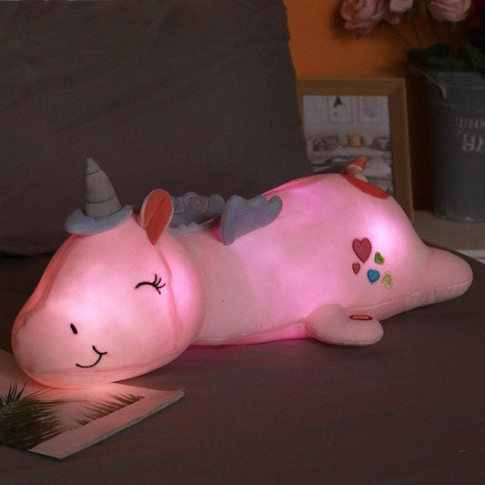 Eenhoorn Knuffel met Regenboog LED Verlichting voor Kinderen - Velinix