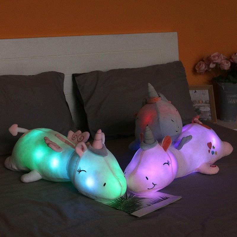 Eenhoorn Knuffel met Regenboog LED Verlichting voor Kinderen