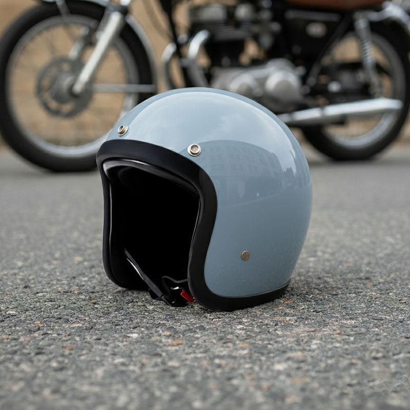 Vintage Motorhelm Laag Profiel DOT-gecertificeerd Glasvezel