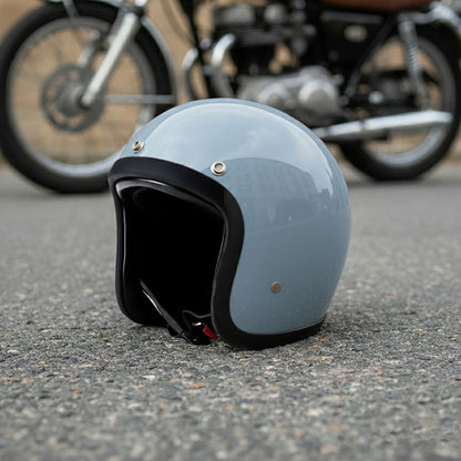 Vintage Motorhelm Laag Profiel DOT-gecertificeerd Glasvezel