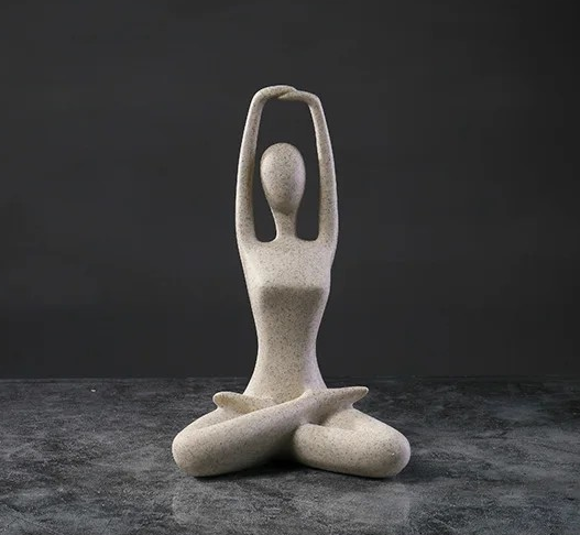 Yoga Standbeeld Vrouw Moderne Binnenhuisdecoratie Resin Figuur