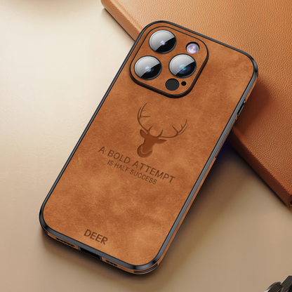 Leren iPhone Hoesje met Stijlvol Design en Schokbestendige Bescherming