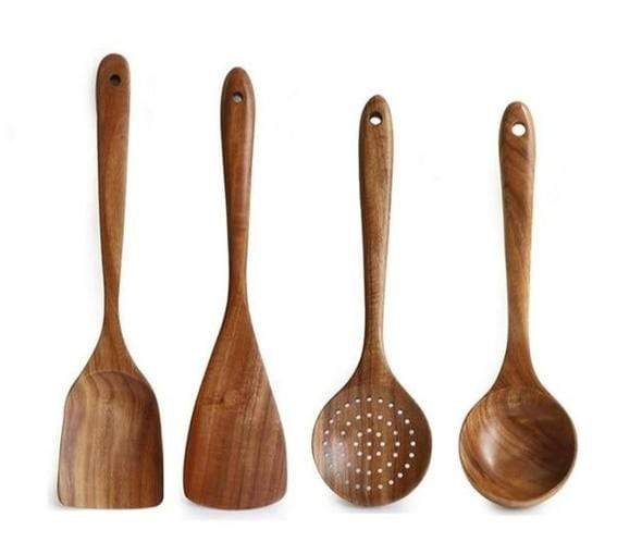 Houten Keukengerei Set Natuurlijk en Duurzaam