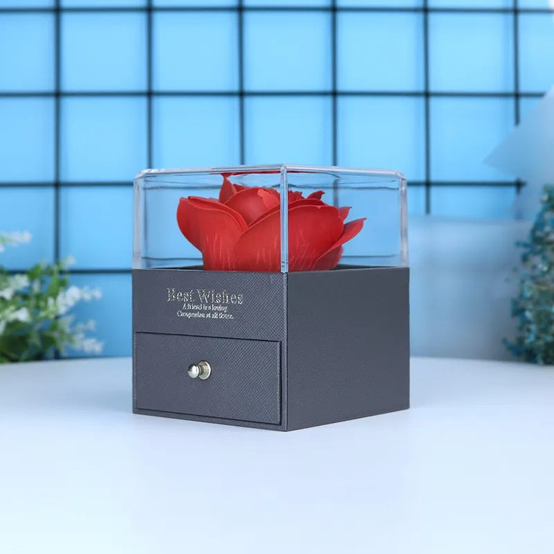 Rozen Hart Ketting Gouden Eeuwige Liefde Geschenkset