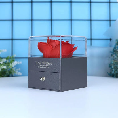 Rozen Hart Ketting Gouden Eeuwige Liefde Geschenkset