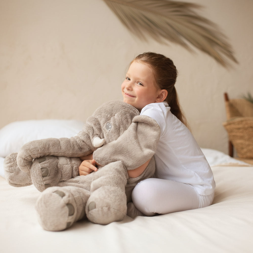 Zachte Knuffelkussen Olifant voor Baby en Kinderen