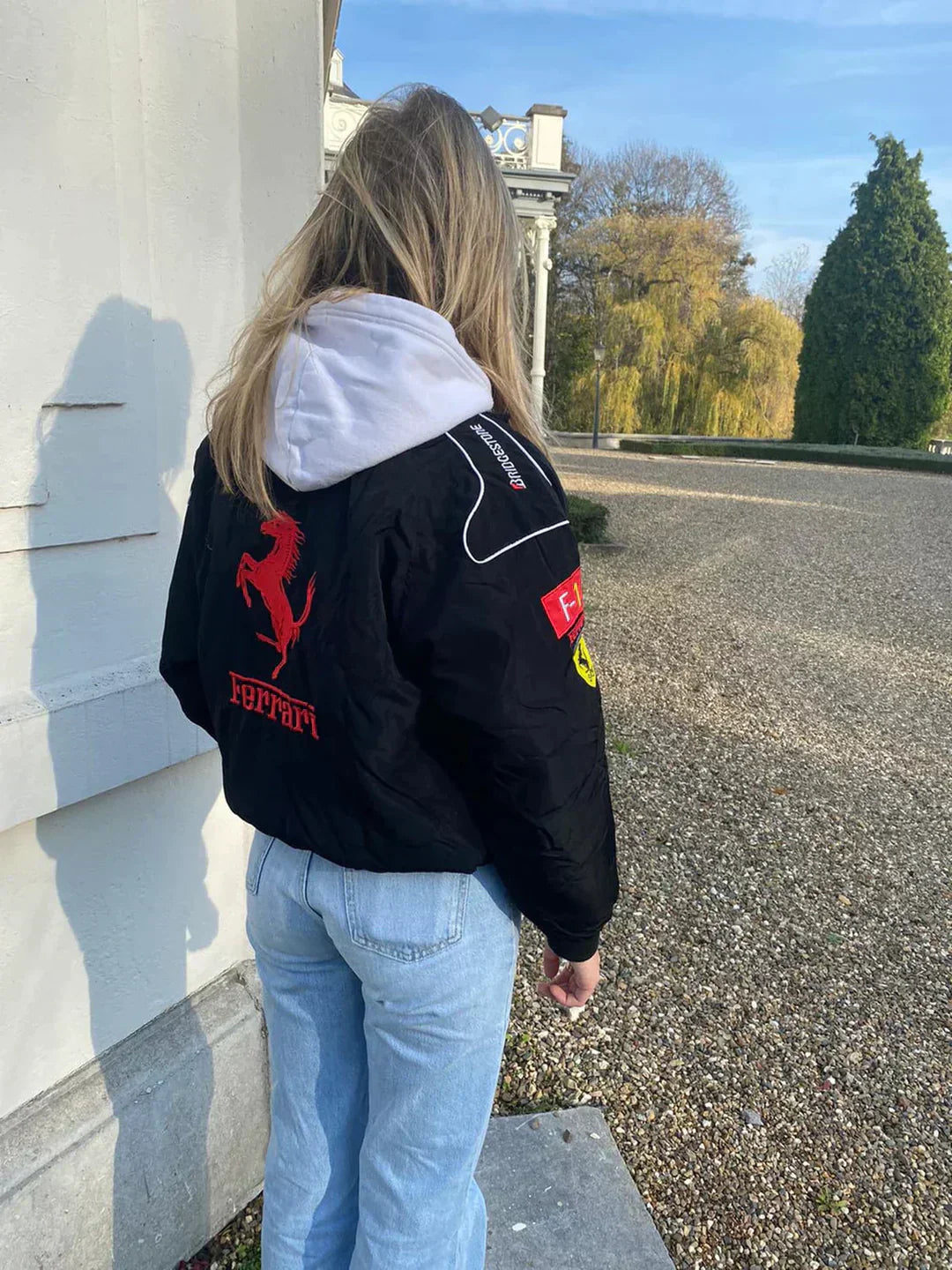 Vintage Ferrari Racer Jas - Duurzame Sportieve Herenjas