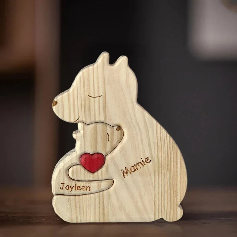 Berenfamilie Figuur Houten Decoratie Persoonlijk