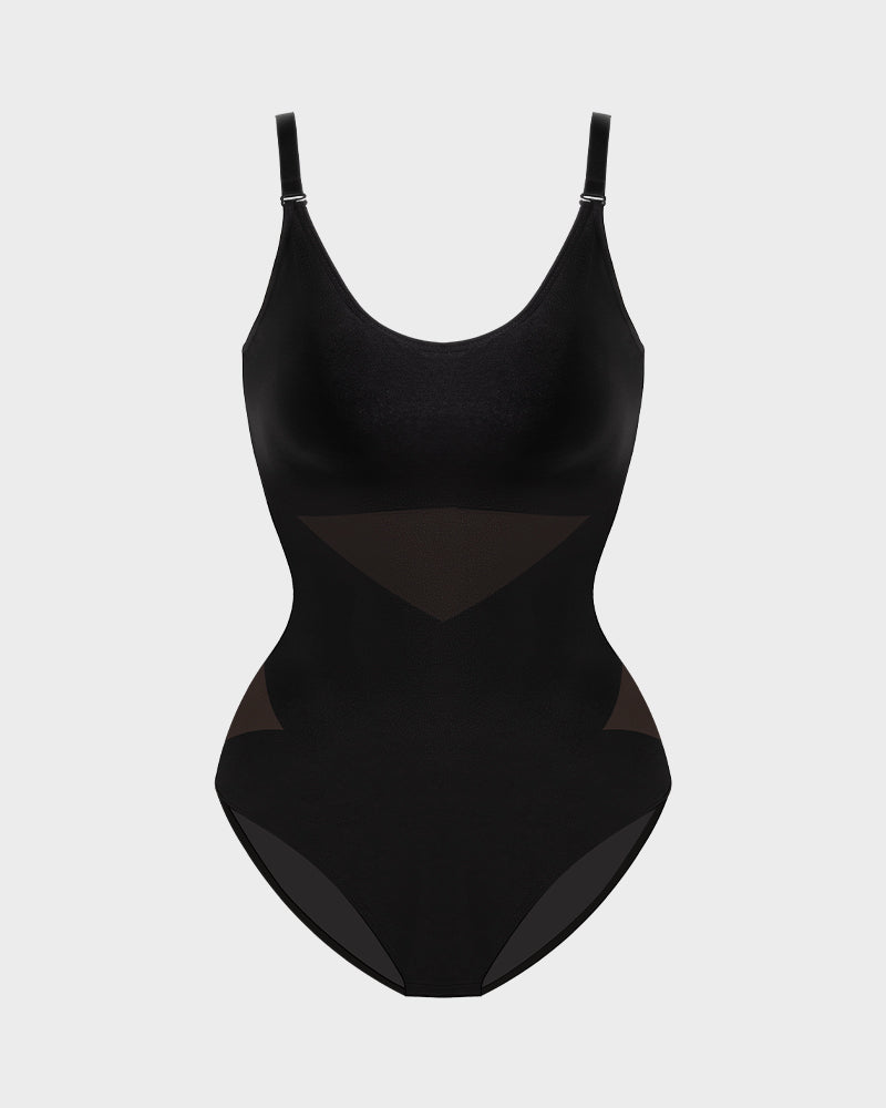 Mesh Bodysuit Criss-Cross Design voor Vrouwelijk Silhouet