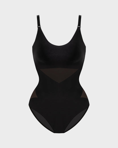 Mesh Bodysuit Criss-Cross Design voor Vrouwelijk Silhouet