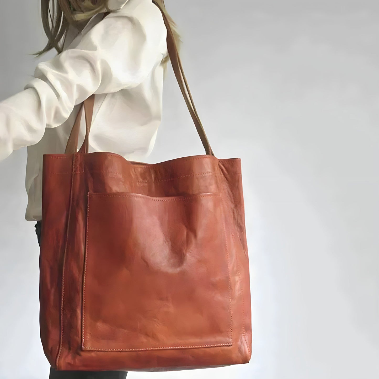 Leren Schouder tas Vintage Look voor Dames