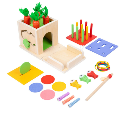 Houten Speelgoed 8-in-1 Montessori vanaf 6 Maanden