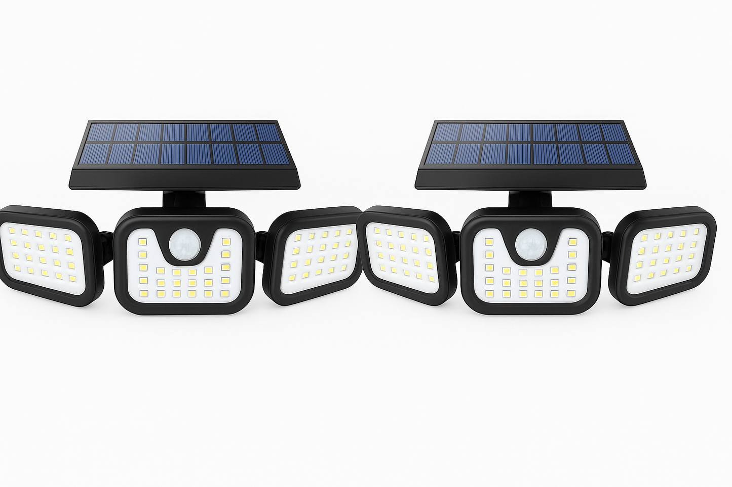LED Buitenlamp 3-kops met Bewegingssensor Waterdicht