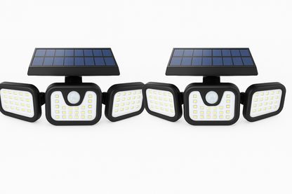 LED Buitenlamp 3-kops met Bewegingssensor Waterdicht