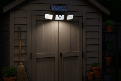 LED Buitenlamp 3-kops met Bewegingssensor Waterdicht