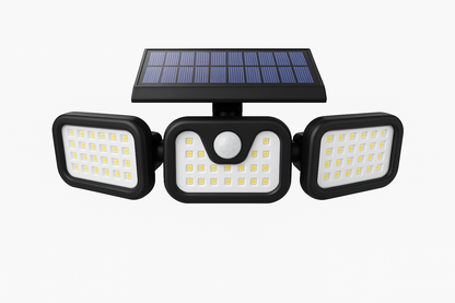 LED Buitenlamp 3-kops met Bewegingssensor Waterdicht