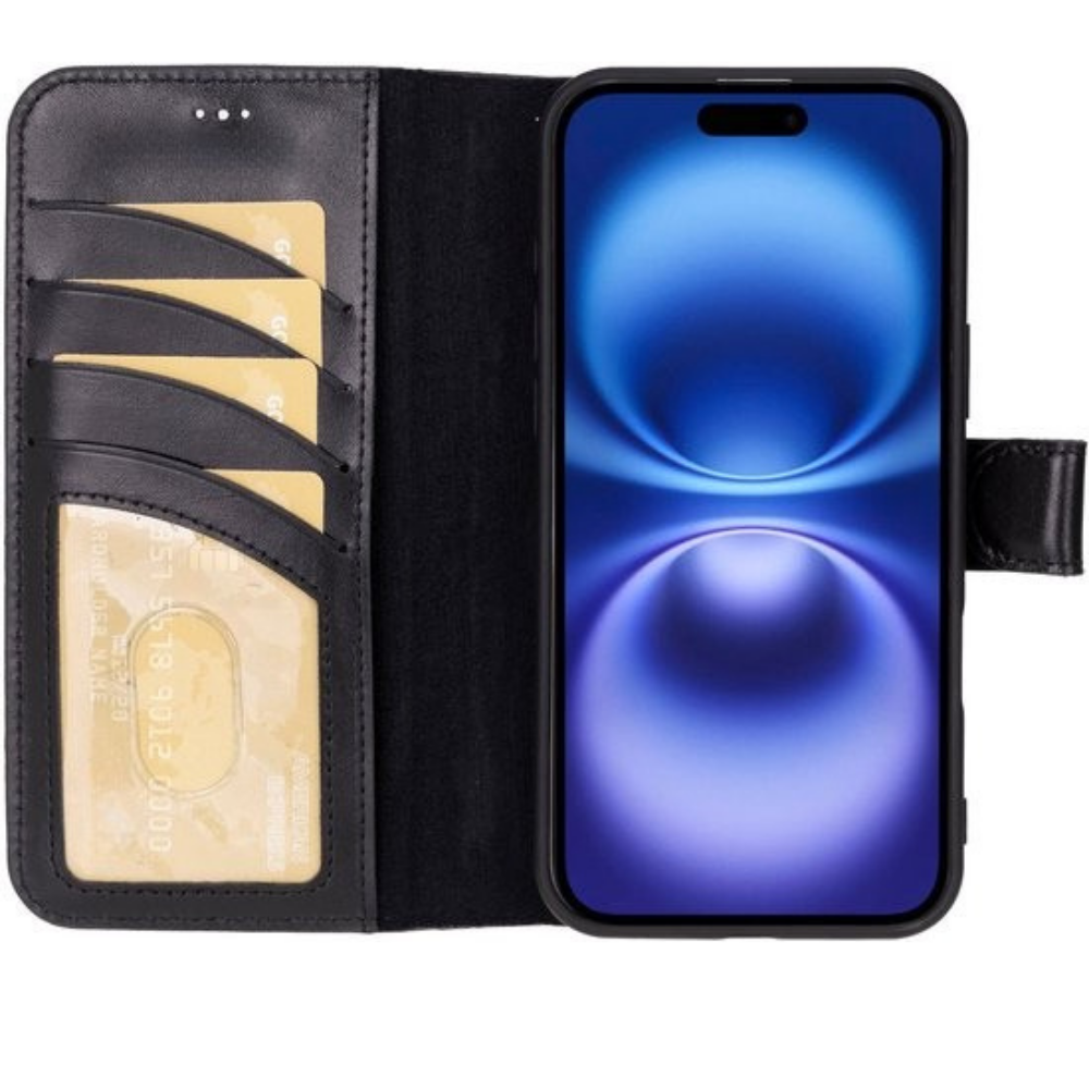 Telefoonhoesje Leer met Pasjeshouder en Kickstand