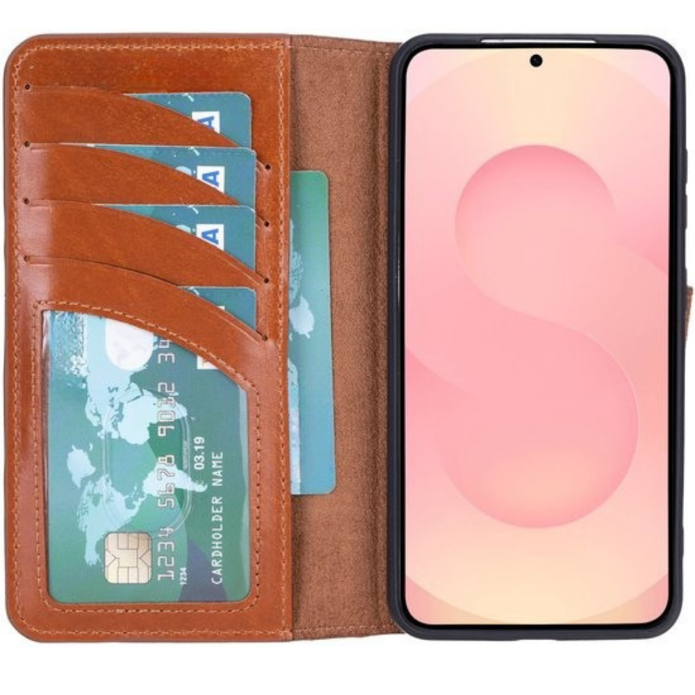 Telefoonhoesje Leer met Pasjeshouder en Kickstand