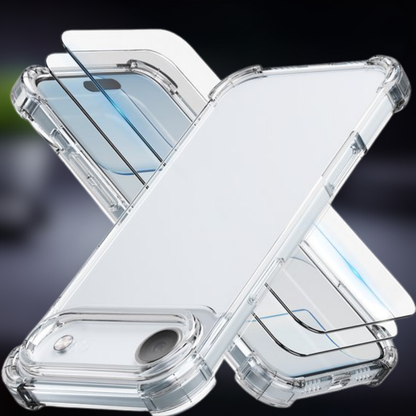Telefoonhoesje Transparant Siliconen Beschermhoes met Schermbeveiliging