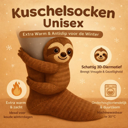 Dierensokken Unisex Warm Antislip 3D Design