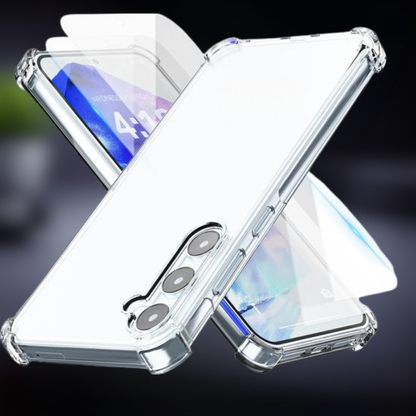 Telefoonhoesje Transparant Siliconen Beschermhoes met Schermbeveiliging