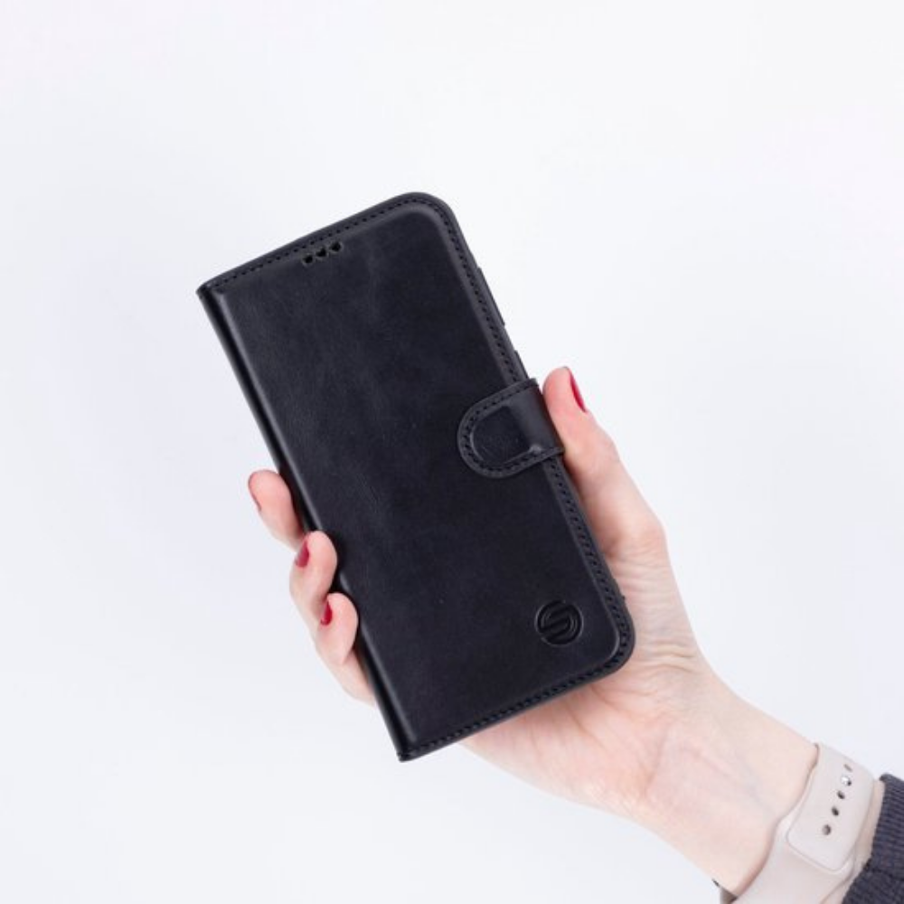 Telefoonhoesje Leer met Pasjeshouder en Kickstand