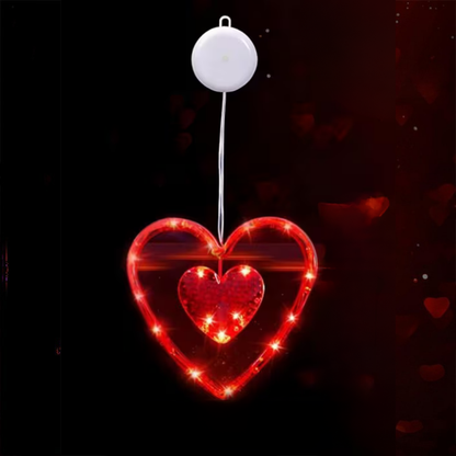 LED Hartvormig Lichtsnoer Valentijnsdecoratie Raamverlichting