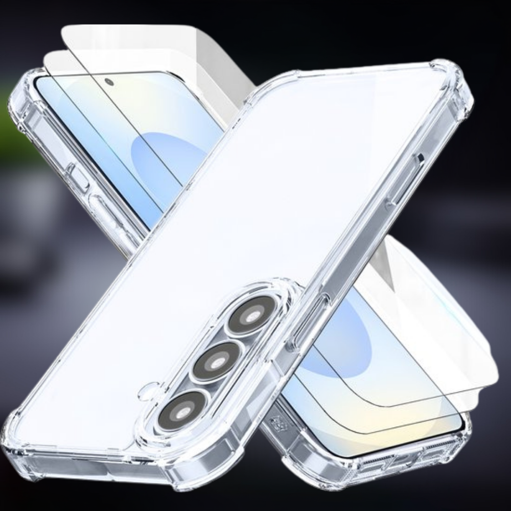 Telefoonhoesje Transparant Siliconen Beschermhoes met Schermbeveiliging