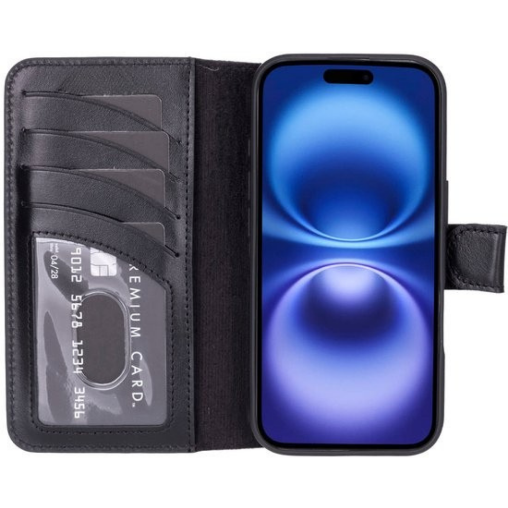Telefoonhoesje Leer met Pasjeshouder en Kickstand