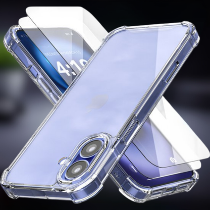 Telefoonhoesje Transparant Siliconen Beschermhoes met Schermbeveiliging - Velinix