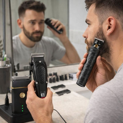 Draadloze Haartrimmer Set voor Baard en Haar Verzorging