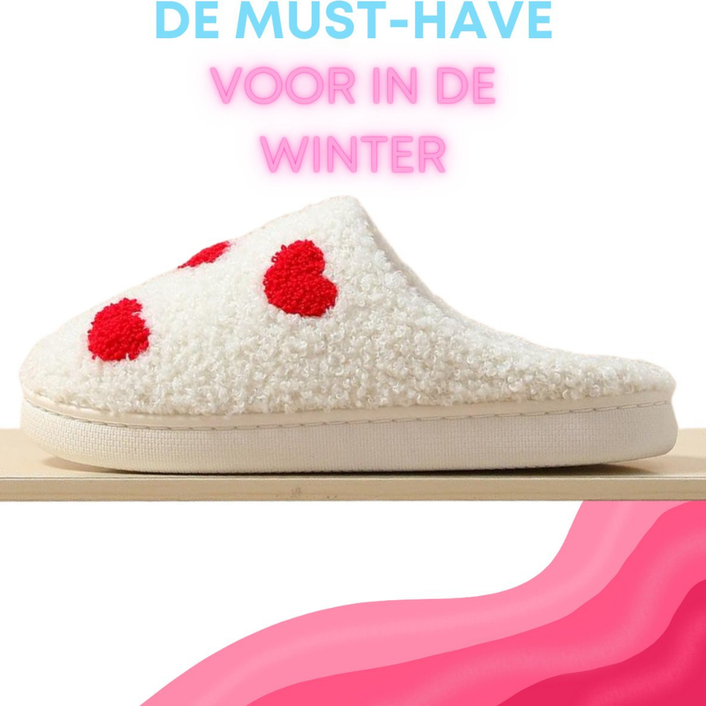 Pantoffels Dames Fleece Warm Harten voor Valentijnsdag