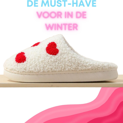 Pantoffels Dames Fleece Warm Harten voor Valentijnsdag