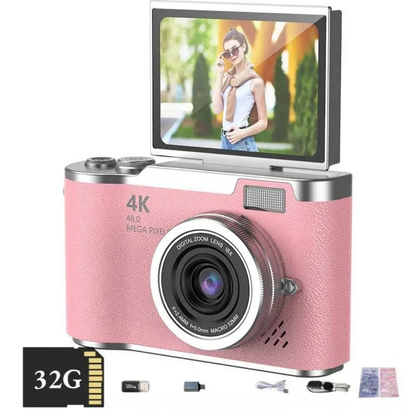 Digitale Camera 4K met Flip Scherm en Zoom