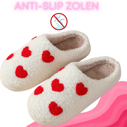 Pantoffels Dames Fleece Warm Harten voor Valentijnsdag