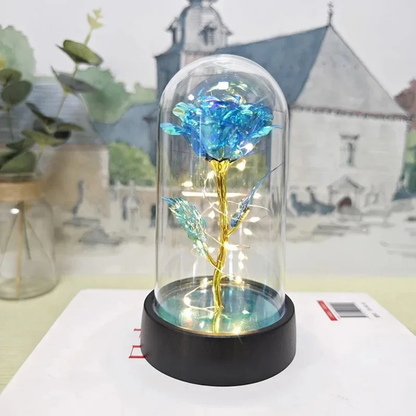 Tafellamp LED Glazen Stolp Sfeer Verlichting Moderne Roos Design