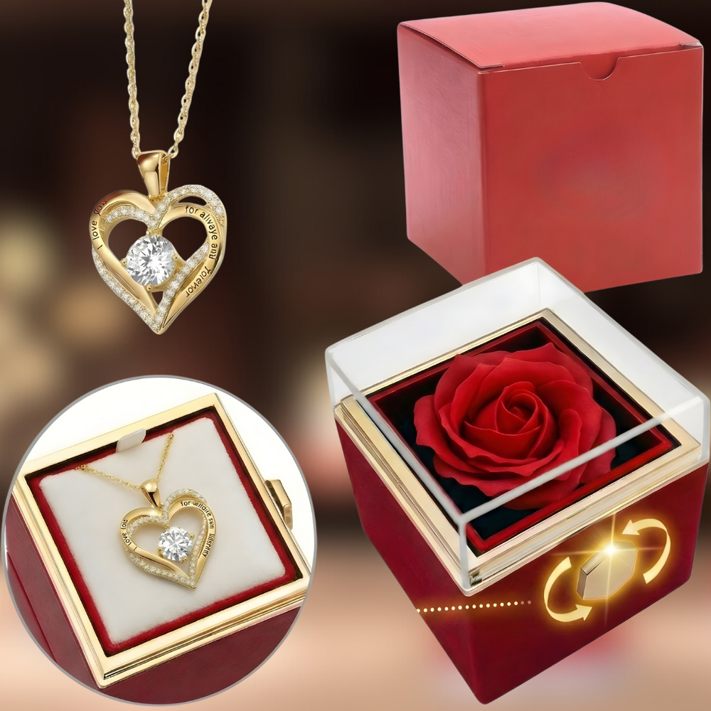 Valentijnsdag Cadeaubox met Luxe Sieraden Ketting - Velinix