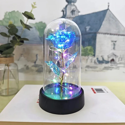 Tafellamp LED Glazen Stolp Sfeer Verlichting Moderne Roos Design