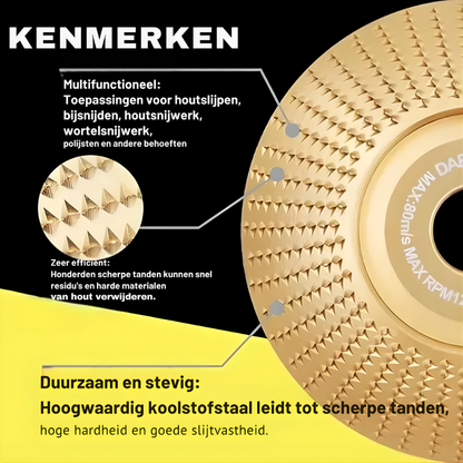 Tungstencarbide Slijpschijf Set 3-in-1 voor Houtbewerking